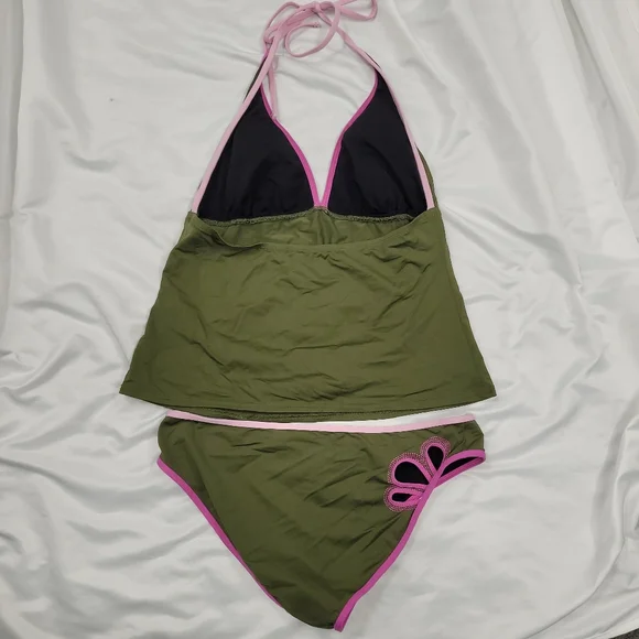 Kenneth Cole reaction swimsuit floral cut outs - Picture 3 of 5